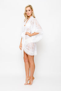 Dreamcatcher Short Robe | Blanc