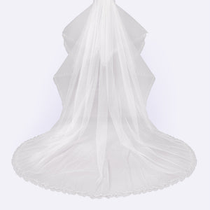Baroque veil with beading style #18