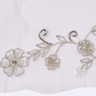 Baroque veil with beading style #12