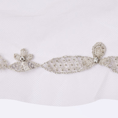 Baroque veil with beading style #13