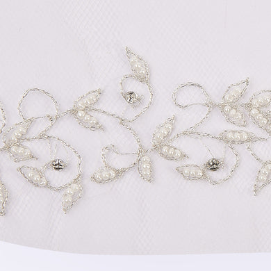 Baroque veil with beading style #4