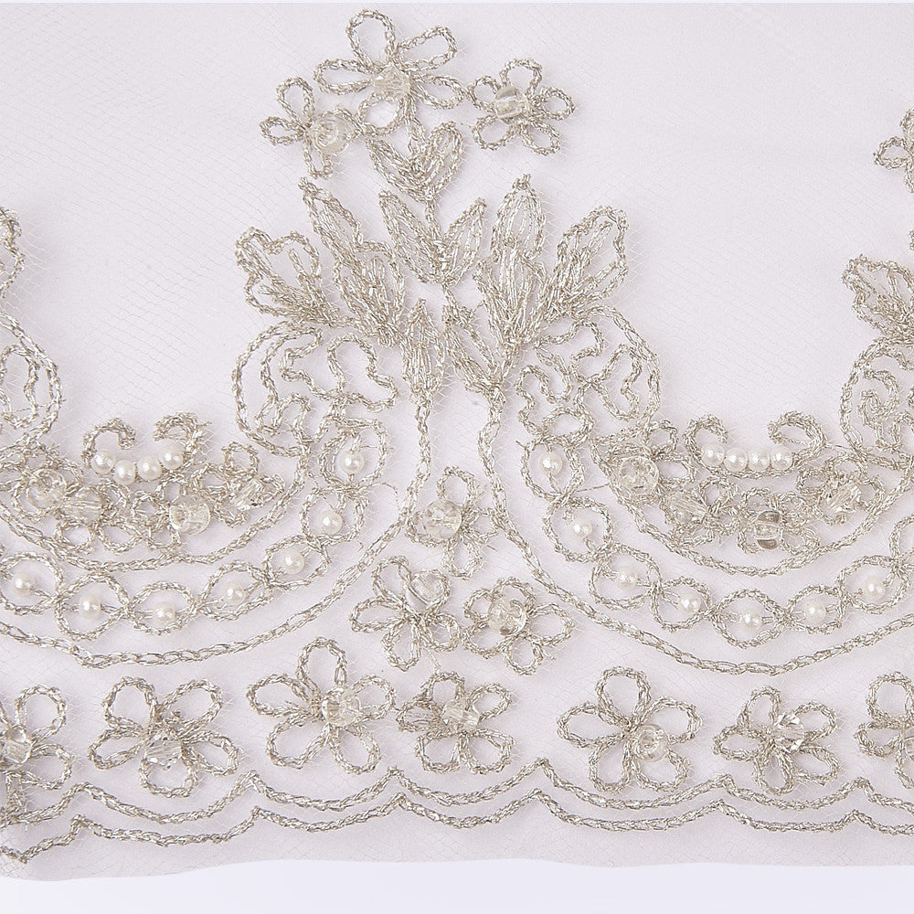 Baroque veil with beading style #3