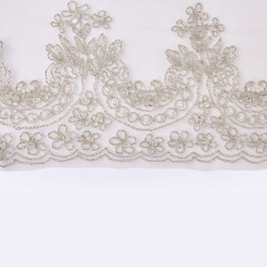 Baroque veil with beading style #3