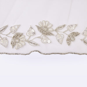 Baroque veil with beading style #5