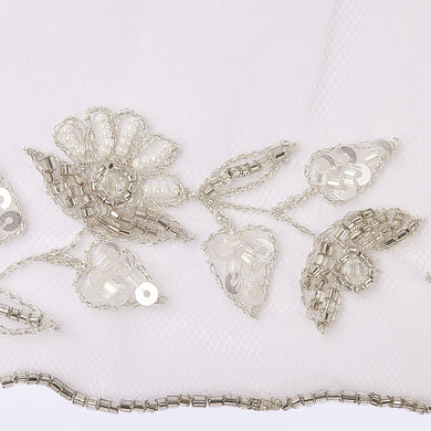 Baroque veil with beading style #5
