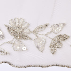 Baroque veil with beading style #5