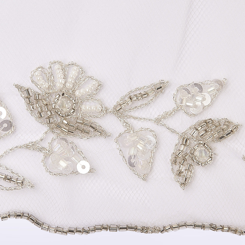 Baroque veil with beading style #5