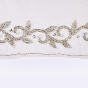 Baroque veil with beading style #6