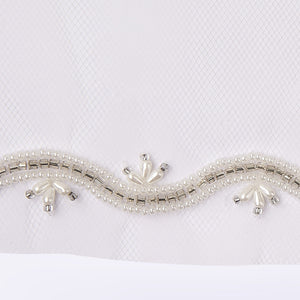 Baroque veil with beading style #8