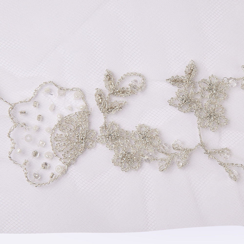 Baroque veil with beading style #10